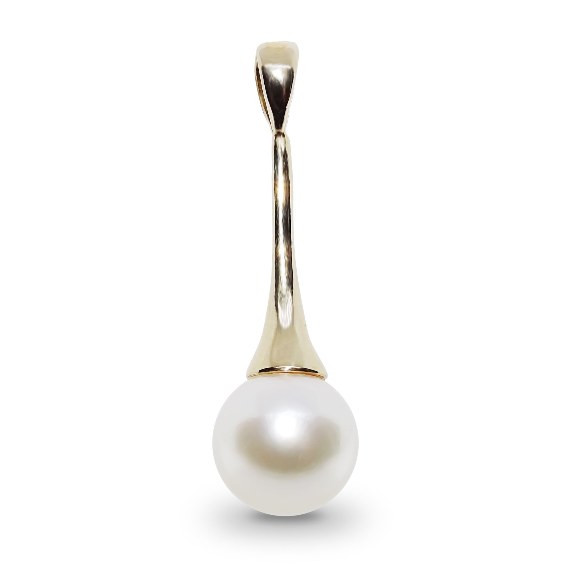9ct gold 7mm cultured pearl pendant