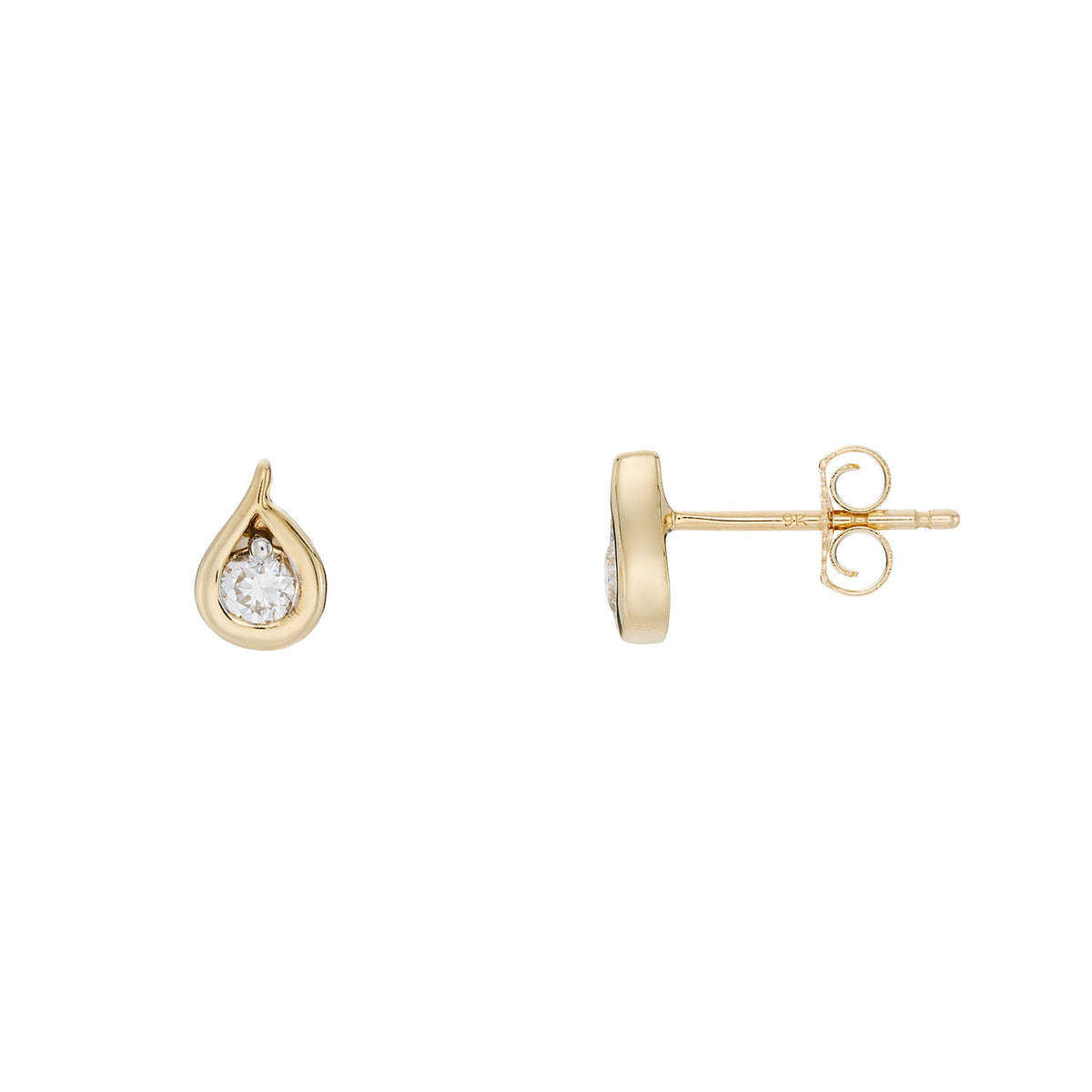 9ct gold diamond studs 0.20cts