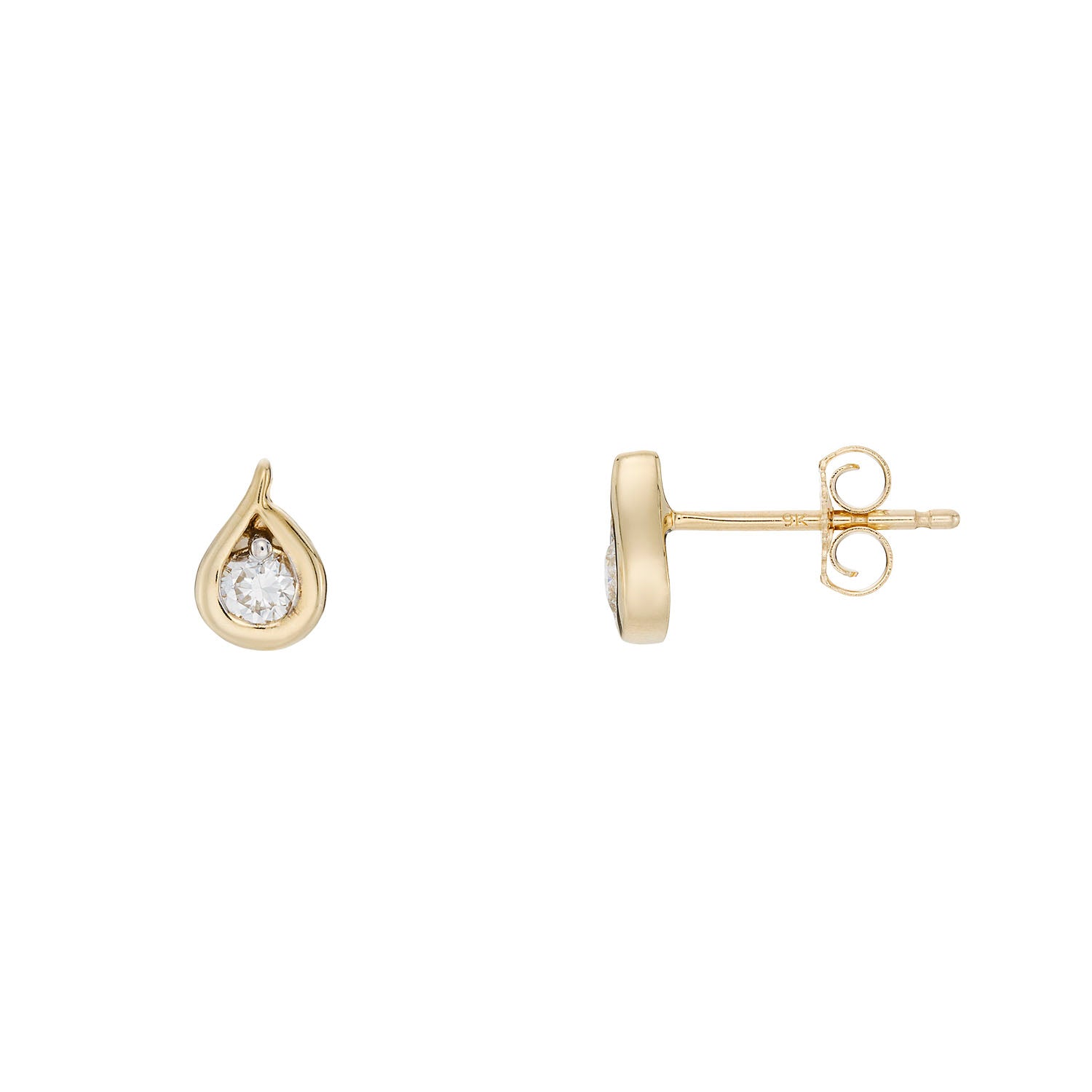 9ct gold diamond studs 0.20cts