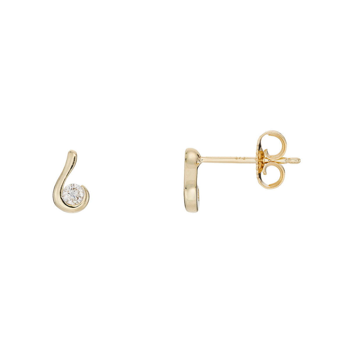 9ct gold diamond earrings 0.11cts