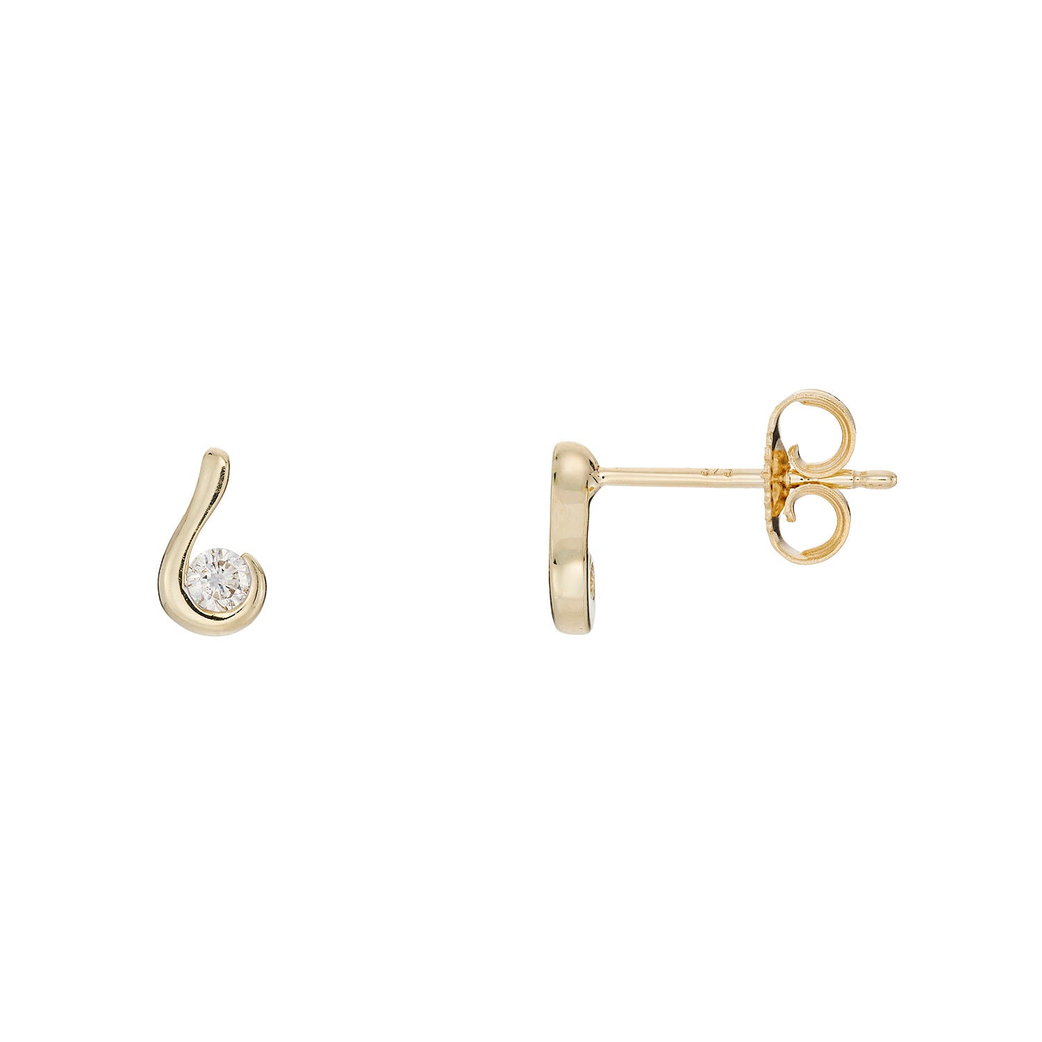 9ct gold diamond earrings 0.11cts