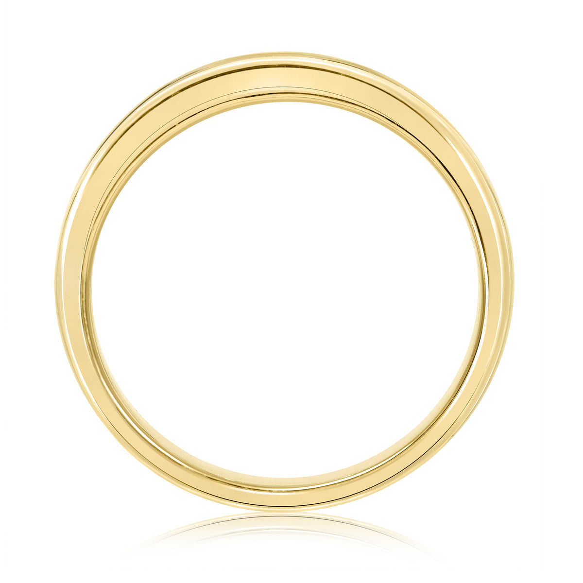 9ct gold 3mm round emerald & miracle plate diamond half et ring 0.09ct