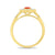 9ct gold 6x4mm oval fire opal & antique style diamond cluster ring 0.18ct