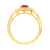 9ct gold 7x5mm oval fire opal & two row diamond cluster ring 0.16ct
