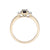 9ct gold Green Tourmaline & diamond ring 0.15ct