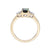 9ct gold 7x5mm oval Green Tourmaline & diamond ring 0.15ct