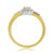 9ct gold 6x4mm oval opal & diamond cluster ring with diamond set shoulders 0.16ct