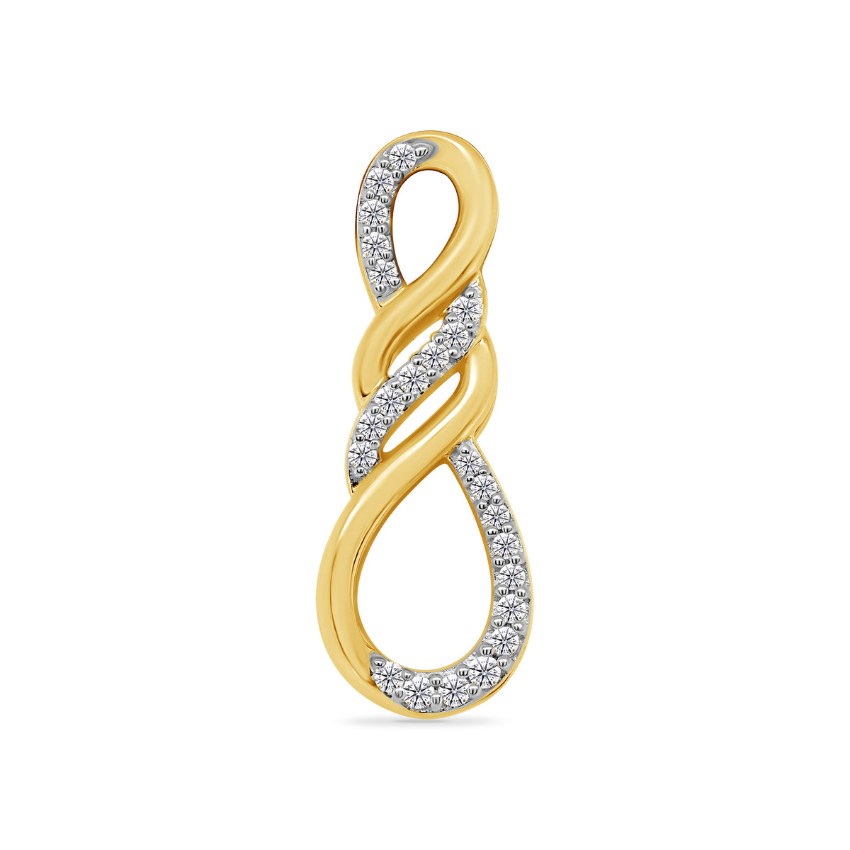 9ct gold diamond set pendant 0.12ct