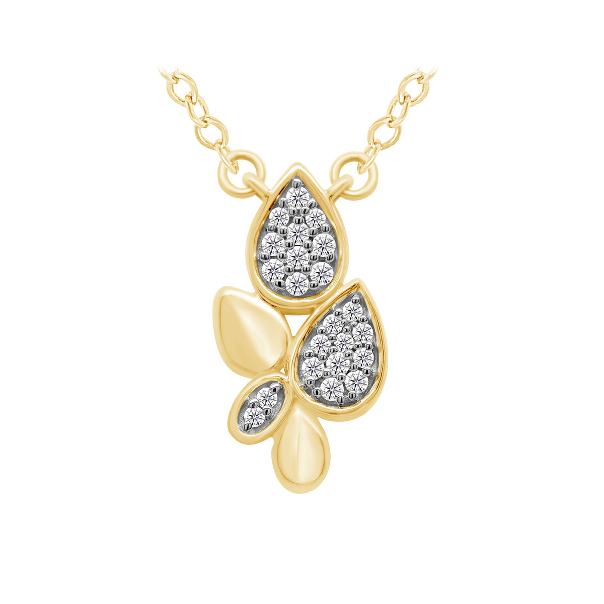9ct gold diamond set round pendant 0.10ct