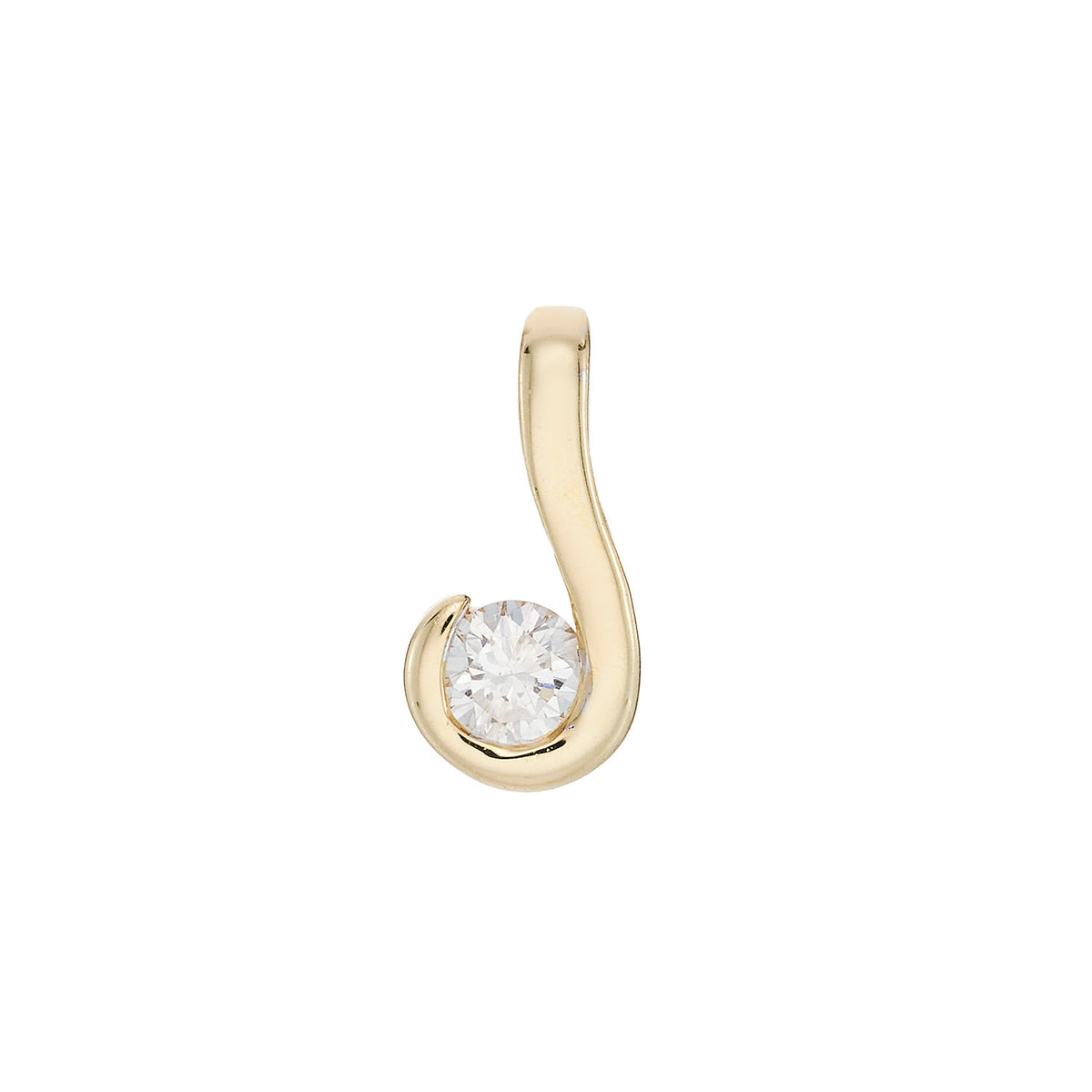 9ct gold diamond pendant 0.10cts