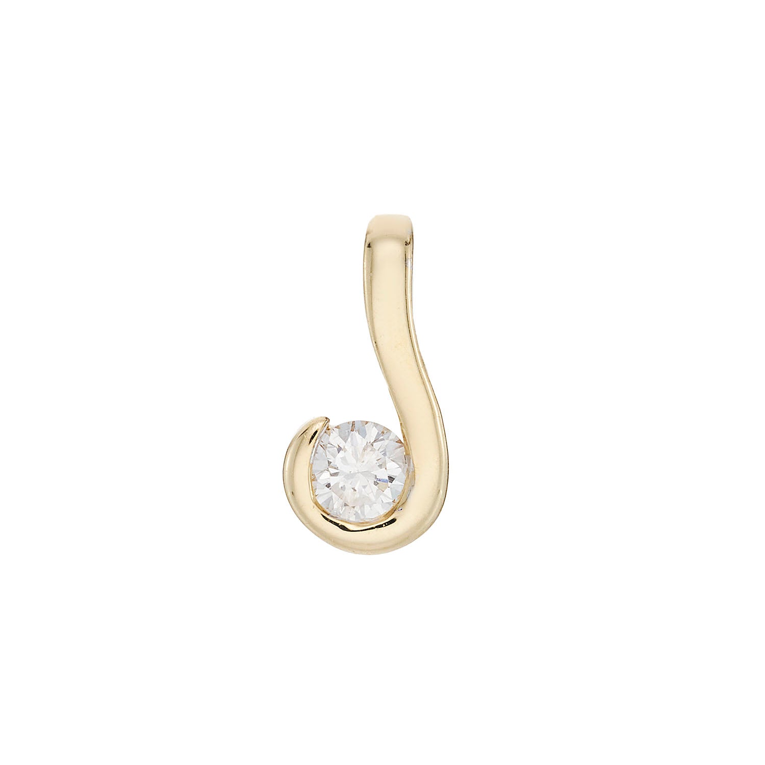 9ct gold diamond pendant 0.10cts