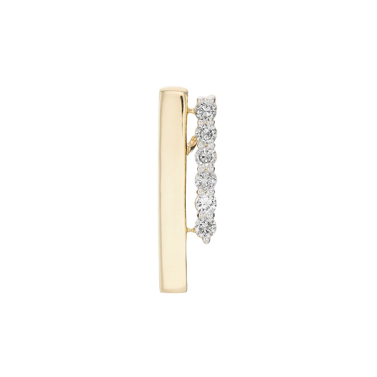9ct gold diamond bar pendant 0.25cts