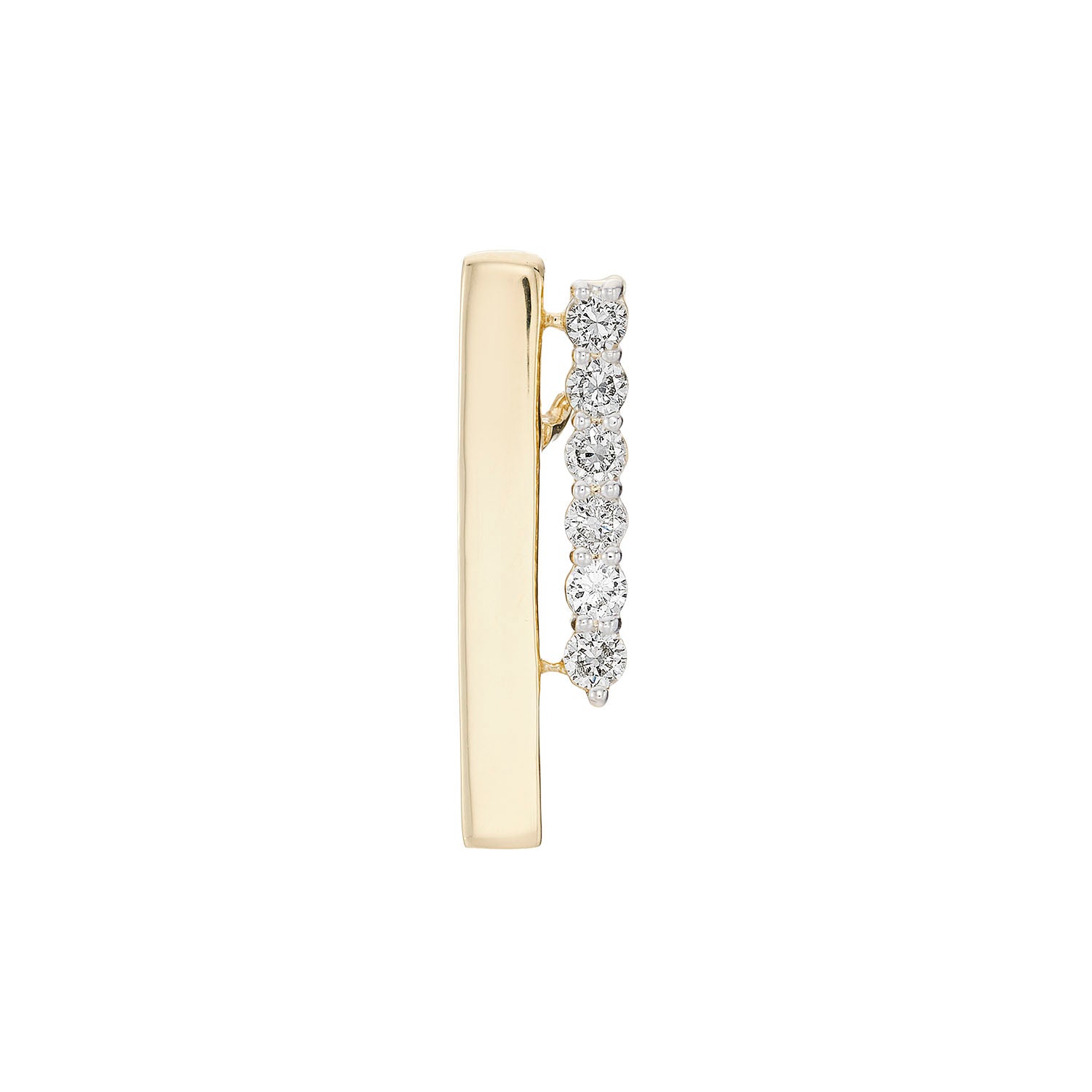 9ct gold diamond bar pendant 0.25cts