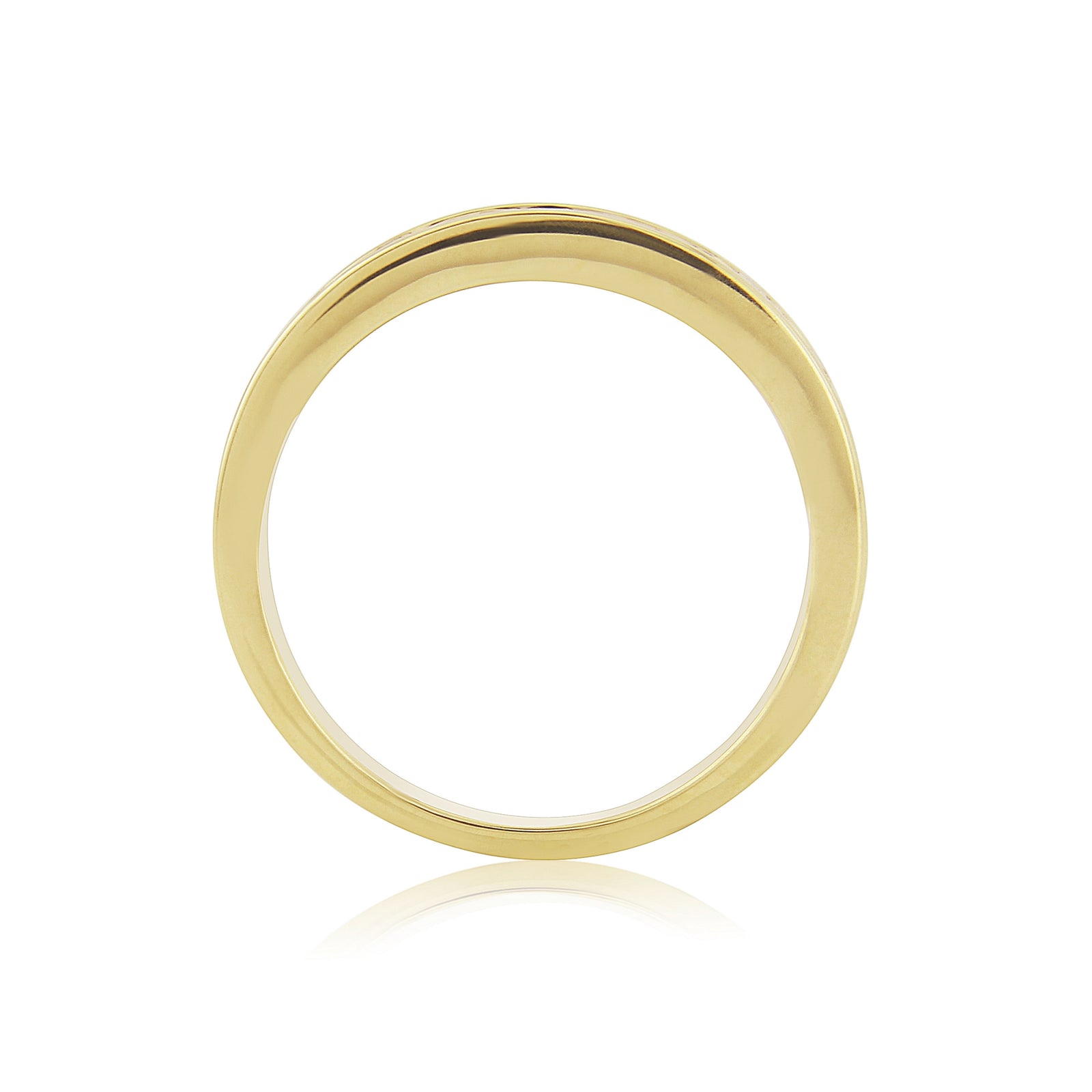 9ct gold channel set diamond half et ring 0.25ct