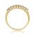 9ct gold nine stone diamond half eternity ring 0.30ct