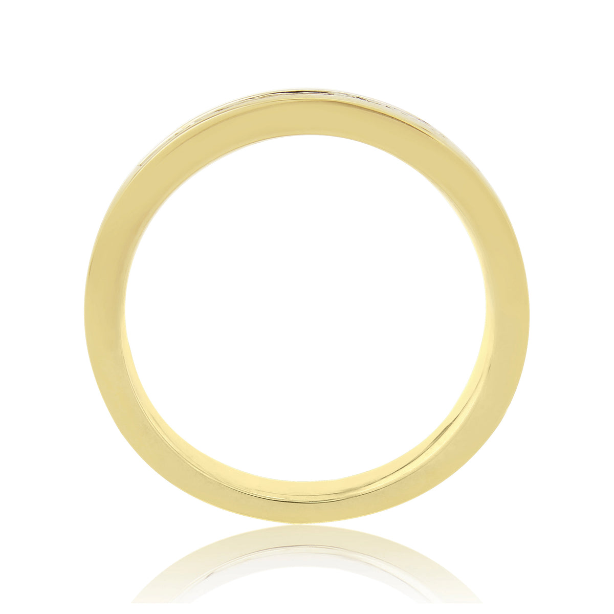 9ct gold channel set princess cut diamond half eternity ring 0.25ct