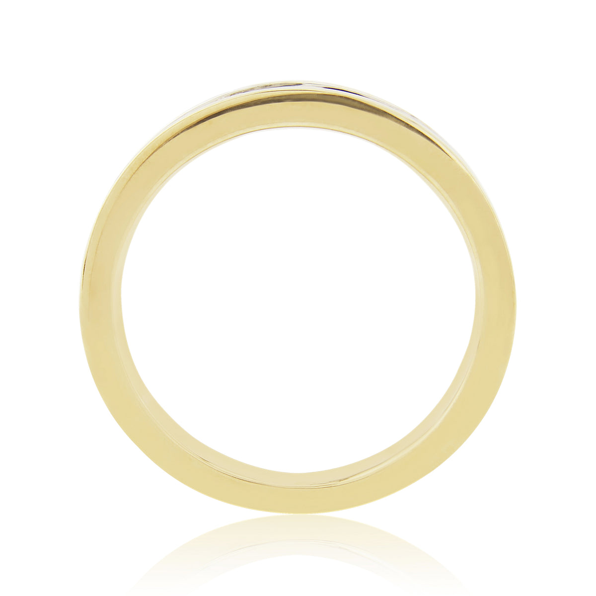 9ct gold channel set princess cut diamond half eternity ring 0.50ct