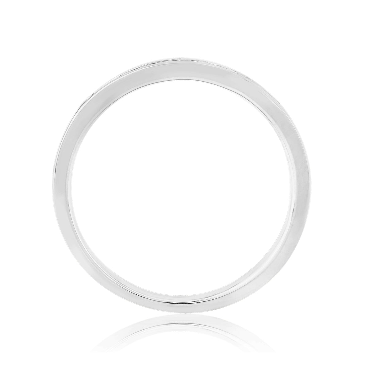 9ct white gold channel set diamond half eternity ring 0.10ct