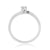 9ct white gold six claw single stone diamond crossover ring 0.08ct