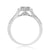 9ct white gold lab grown E/VS Diamond cluster ring 0.62cts LG