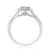 9ct white gold brilliant & baguette cut diamond cluster ring 0.62ct