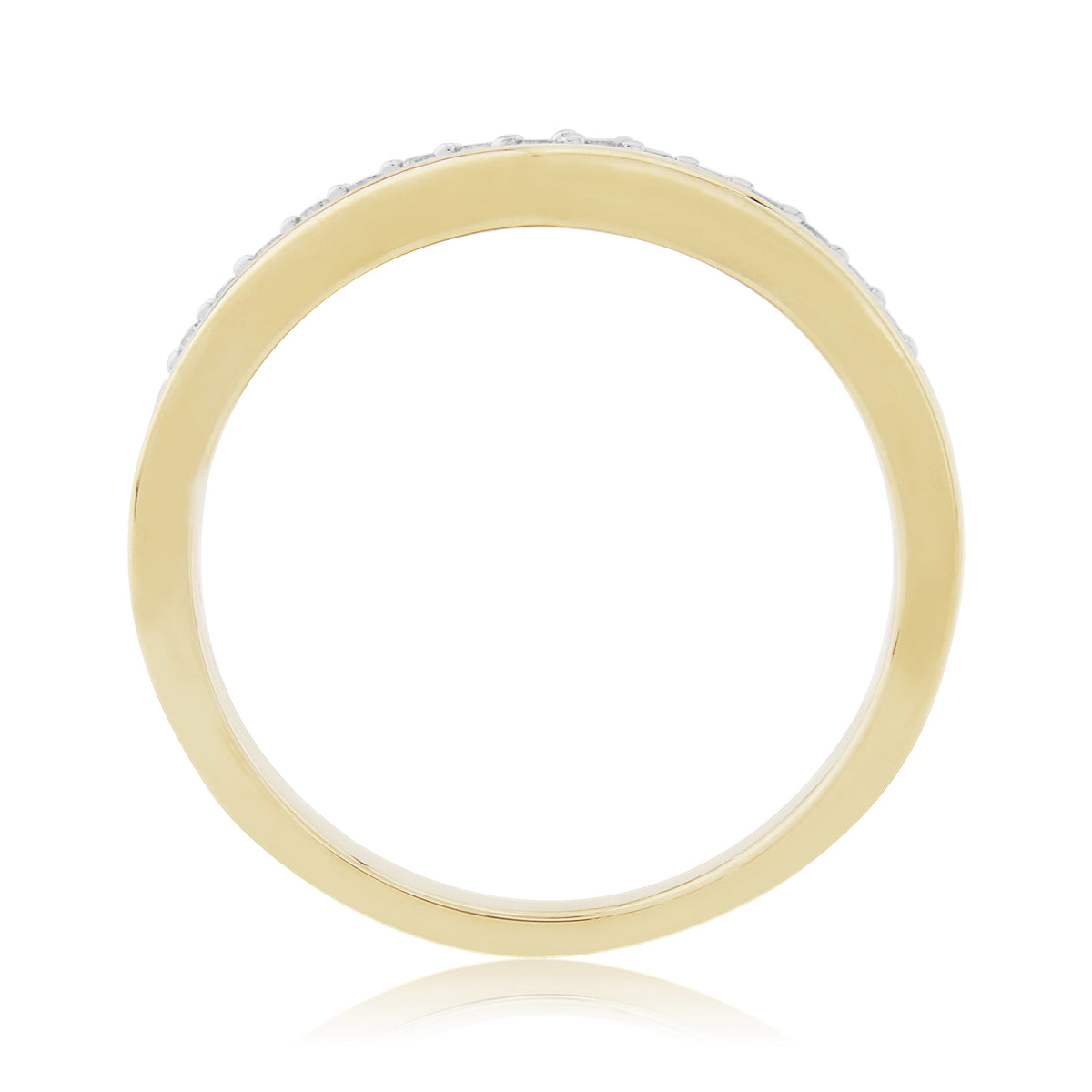 9ct gold diamond set wishbone ring 0.15ct