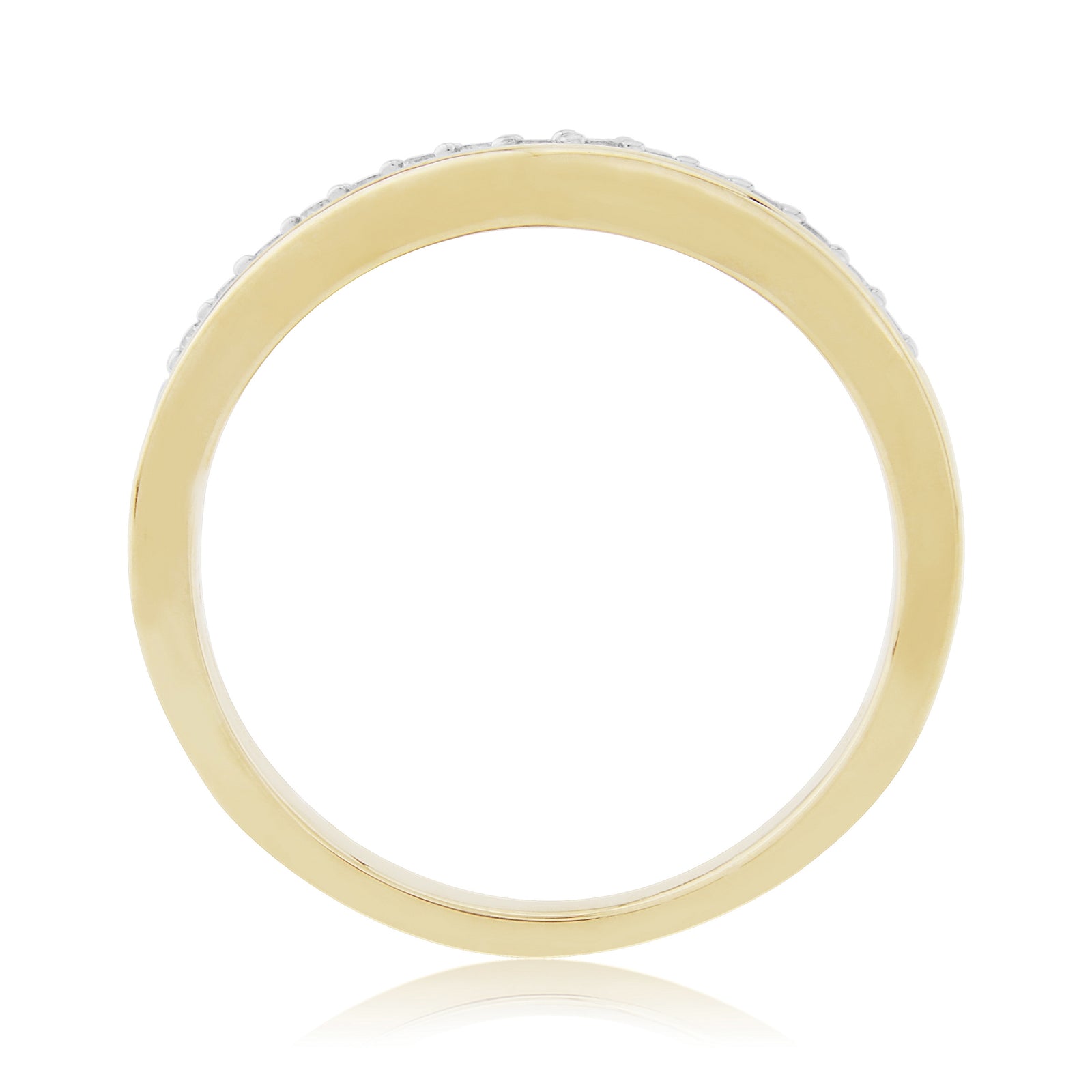 9ct gold diamond set wishbone ring 0.15ct