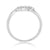 9ct white gold diamond set heart ring 0.05ct