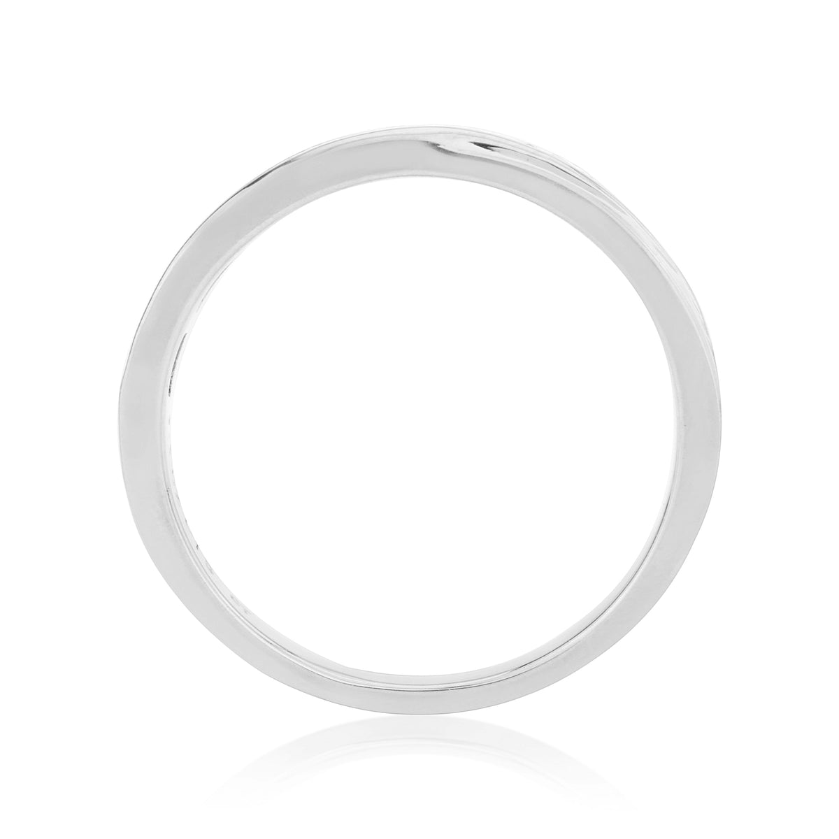 9ct white gold channel set swirl diamond half eternity ring 0.15ct