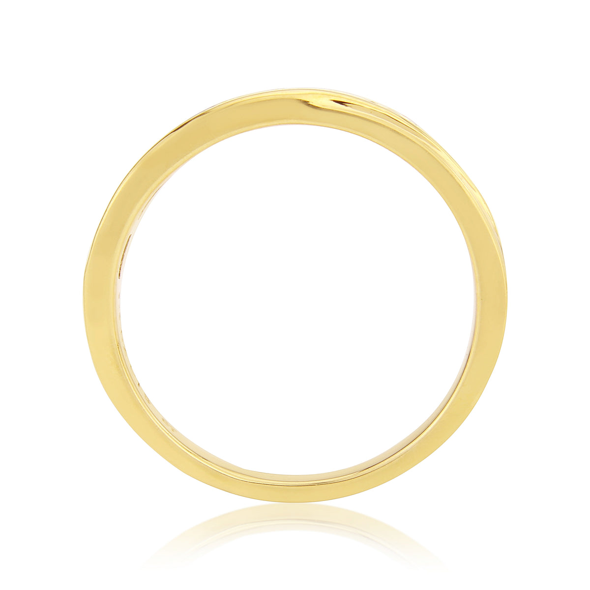 9ct gold channel set swirl diamond half eternity ring 0.15ct