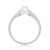 9ct white gold single stone diamond ring with diamond set shoulders 0.20ct