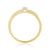 9ct gold single stone diamond ring with diamond set shoulders 0.15ct