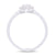 9ct white gold marquise shape diamond cluster ring 0.25ct