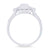 9ct white gold diamond cluster ring 0.35ct