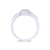 9ct white gold diamond cluster ring with diamond set crossover shank 0.37ct