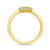 9ct gold double 5x3mm oval citrine & diamond crossover cluster ring 0.14ct