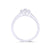 9ct w/g gold oval diamond cluster ring with diamond set shoulders 0.20ct