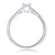 9ct white gold single stone miracle plate diamond ring 0.05ct