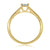 9ct gold single stone miracle plate diamond ring 0.10ct