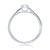 9ct white gold single stone miracle plate diamond ring 0.05ct