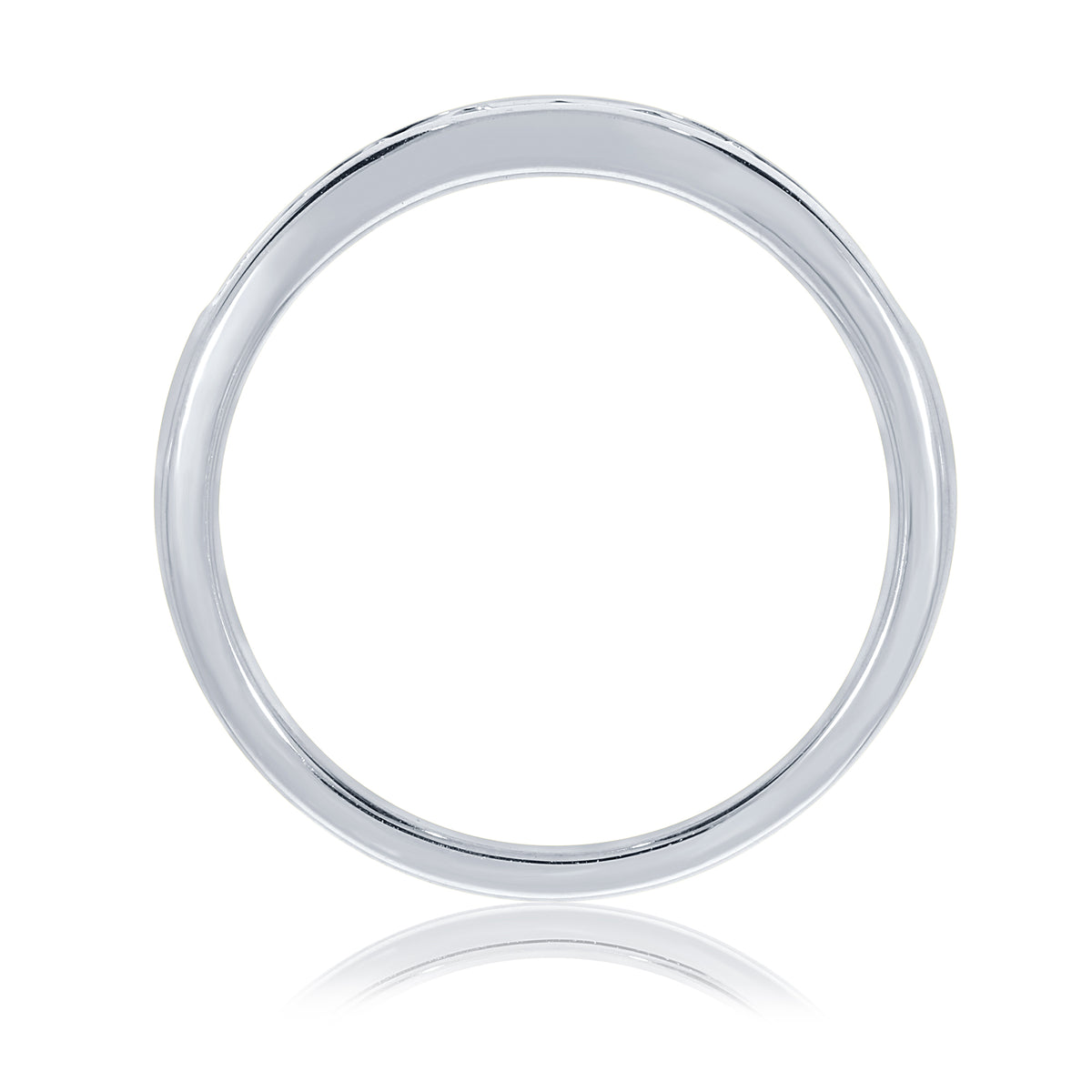 9ct white gold miracle plate diamond half et ring 0.05ct