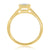 9ct gold single stone miracle plate diamond ring 0.25ct