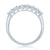 9ct white gold 7 stone miracle plate diamond ring 0.15ct