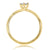 9ct gold single stone miracle diamond crossover ring 0.08ct