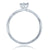 9ct white gold single stone miracle diamond crossover ring 0.08ct