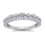 9ct white gold two row diamond half eternity ring 0.25ct