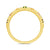 9ct gold multi gem & diamond half eternity ring 0.15ct