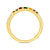9ct gold multi gem & diamond wishbone ring 0.15ct