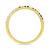 9ct gold multi gem & diamond crossover ring 0.15ct