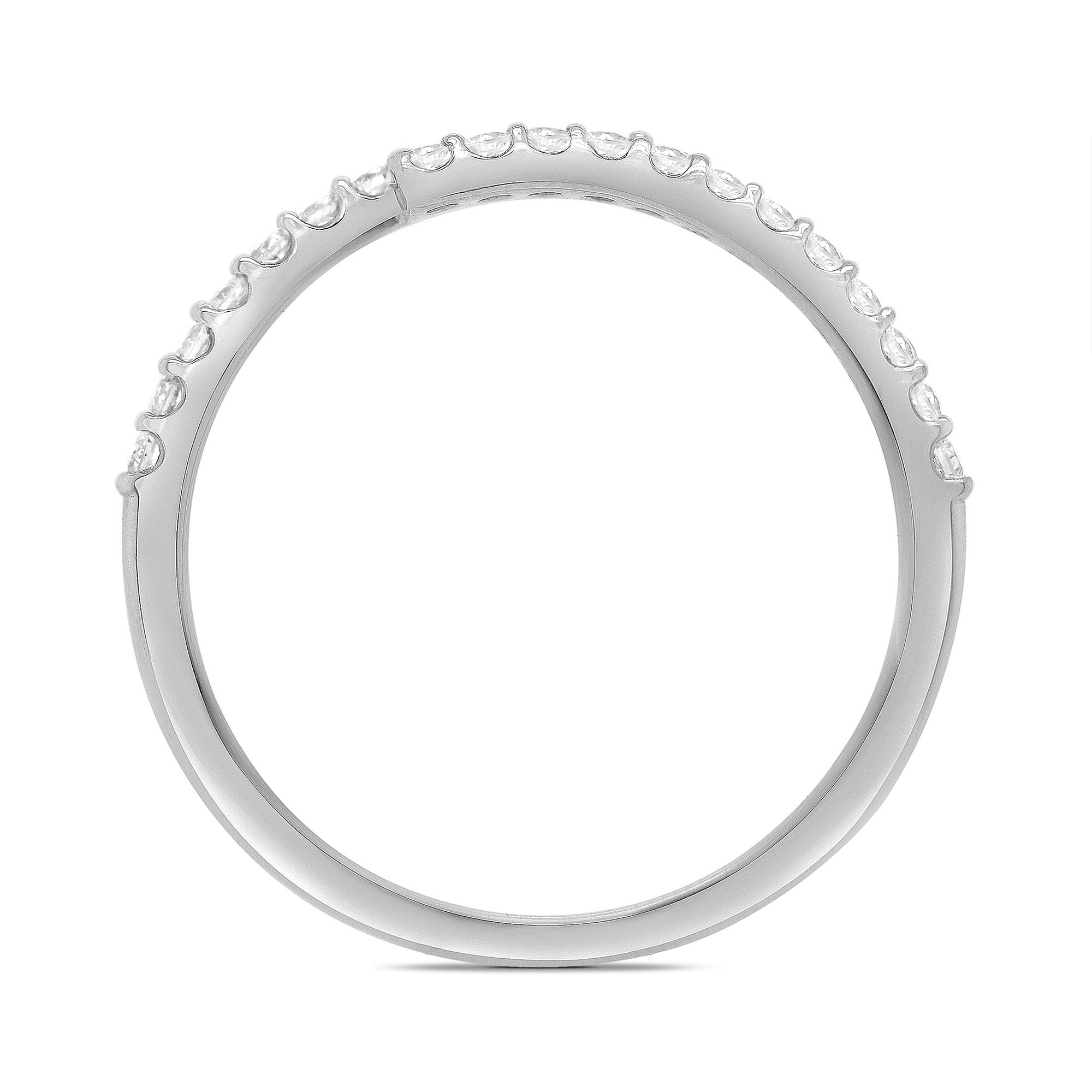 9ct white gold diamond set crossover half eternity ring 0.25ct